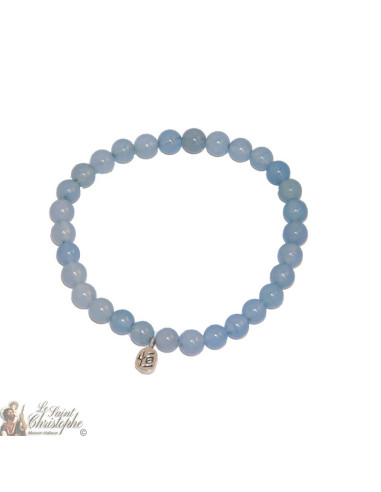 Blauwe Jade natuursteen armband 