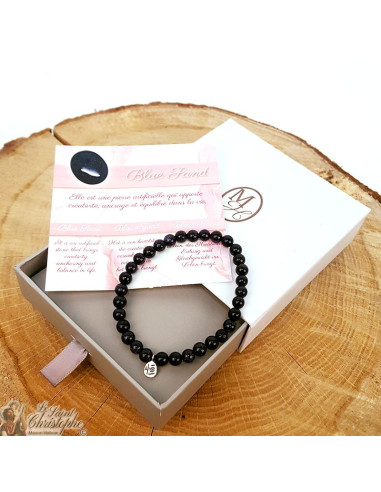 Bracciale di perle di sabbia blu