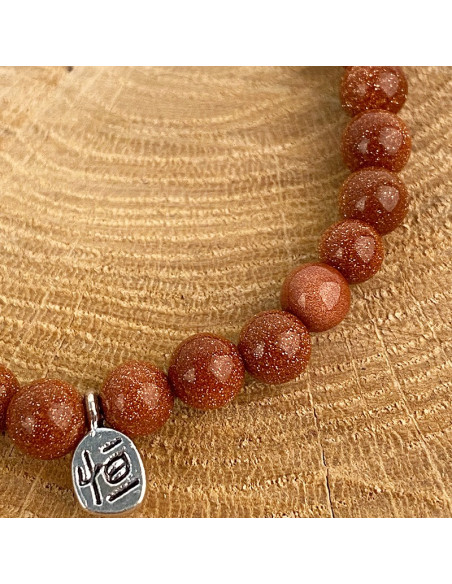 Gold stone beads bracelet