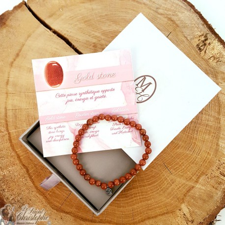 Gold-Steinperlen-Armband