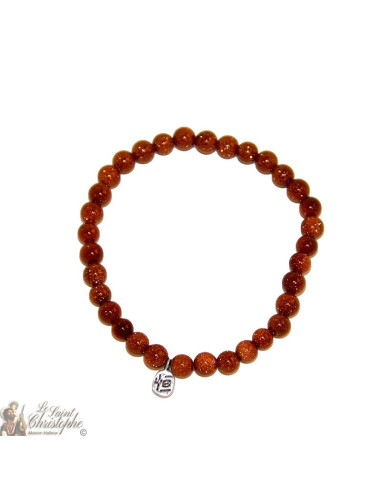 Bracelet en perles de gold stone