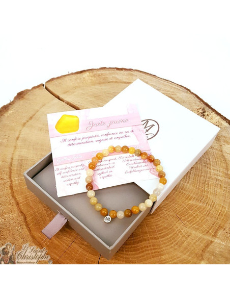 Gele Jade Natuursteen Armband