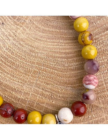 Pulsera de piedra natural Jasper mocaita