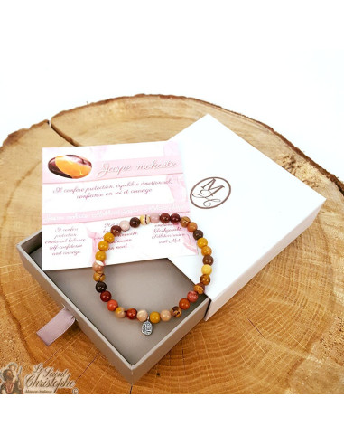 Bracelet en pierre naturelle Jaspe mokaïte