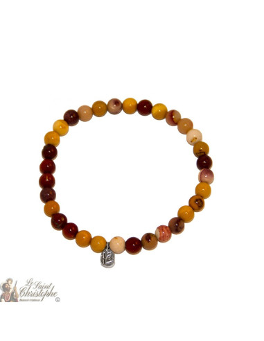 Bracelet en pierre naturelle Jaspe mokaïte
