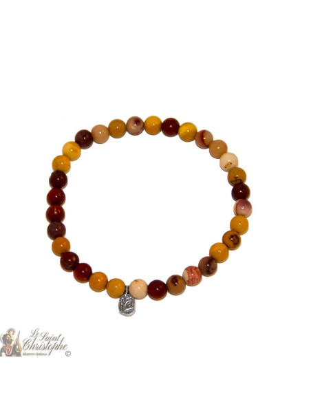 Bracciale in pietra naturale Jasper mokaite