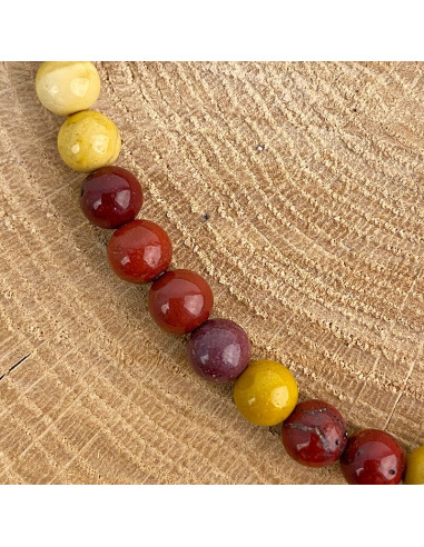 Bracelet en pierre naturelle Jaspe mokaïte