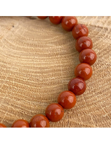 Pulsera de piedra natural Jaspe rojo