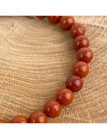 Bracelet en pierre naturelle Jaspe rouge