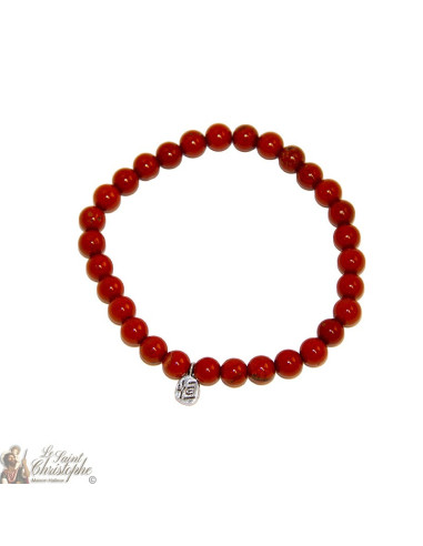 Pulsera de piedra natural Jaspe rojo