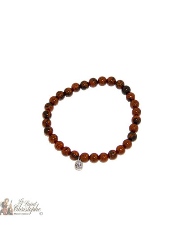 Natuurstenen armband Mahonie obsidiaan
