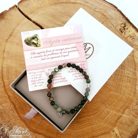 Natural stone bracelet Indian Agate