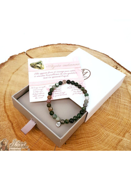 Bracciale in pietra naturale Agata Indiana