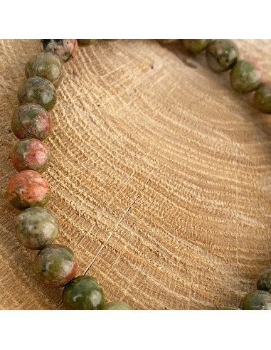 Pulsera de piedra natural de unakita