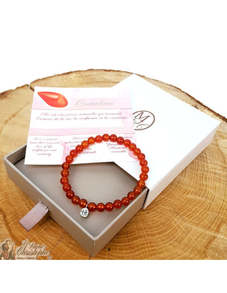 Bracciale in pietra naturale corniola