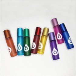 Gekleurde gerookt glazen roller fles