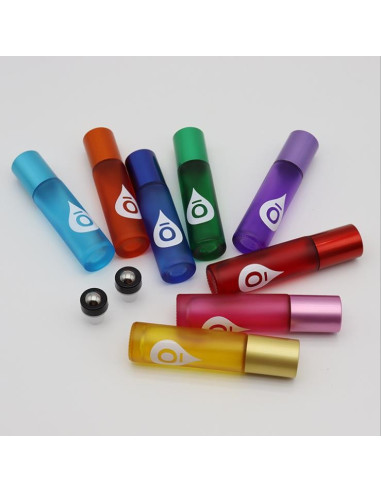 Bouteille roller en verre fumé couleur