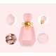 Collier bouteiller de parfum en quartz rose
