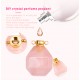 Collier bouteiller de parfum en quartz rose