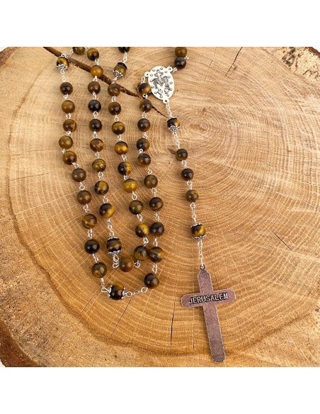  Rosario di perle di tigre