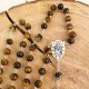 Tigerauge Rosenkranz Perlen aus echten Steinen