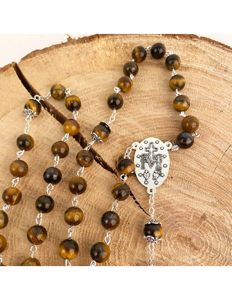  Rosario di perle di tigre