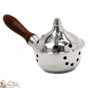 Silver censer with wooden handle