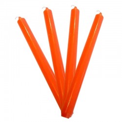 MH candles orange colored in the mass - set of 4 pcs