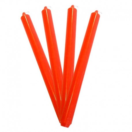 Velas coloreadas en la masa de color naranja brillante - MH