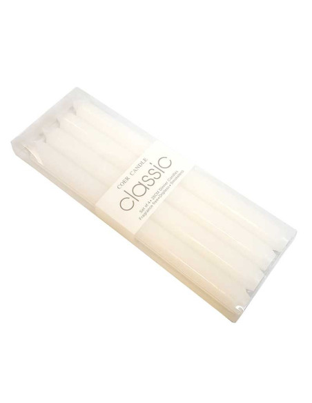 Bougies MH blanches colorées dans la masse - lot 4 pcs