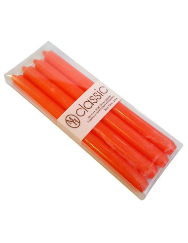 Velas MH de color naranja brillante en la masa