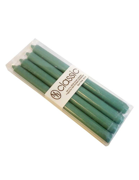 Velas MH de color verde helecho en la masa