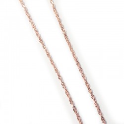 925 silver Singapore chain link with rose gold plating - 45 cm