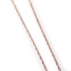 925 zilveren Singaporeketting in roségoud verguld - 45 cm