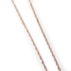 Catena Singapore in argento 925 placcato oro rosa - 45 cm