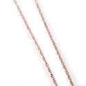 Cadena Singapur de plata 925 bañada en oro rosa - 45 cm
