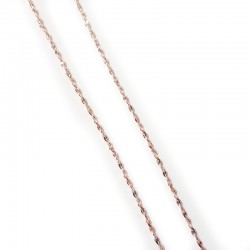 Catena in argento 925 placcata oro rosa maglia fantasia S - 45 cm