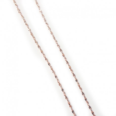 Chaine maille fantaisie S en argent 925 plaqué or rose - 45 cm