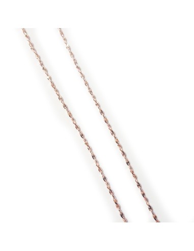 Fancy S chain in silver 925 rose gold plated - 45 cm