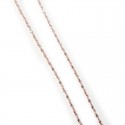 Cadena de plata 925 chapada en oro rosa malla fantasía S - 45 cm