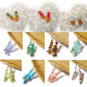 Set of 11 golden seed beads earrings - 11 pairs