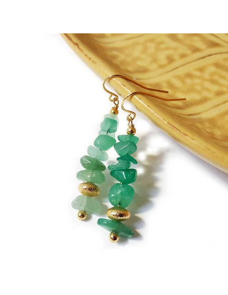 Set of 11 golden seed beads earrings - 11 pairs