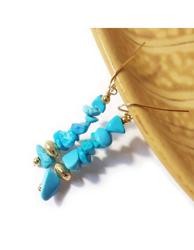 Lot de boucles d'oreilles pendantes rocailles - 11 paires