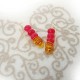 Lot de boucles d'oreilles pendantes rocailles - 11 paires