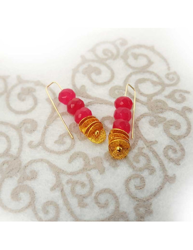 Lot de boucles d'oreilles pendantes rocailles - 11 paires