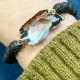 Bracciali in pietra lavica e agata - Set di 4 pezzi