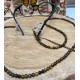 Bracelets tête de Bouddha amazonite et pierres de rivière - lot de 4 pièces