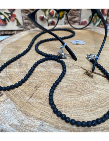 Cordón para gafas - Piedra de lava - juego de 5 piezas