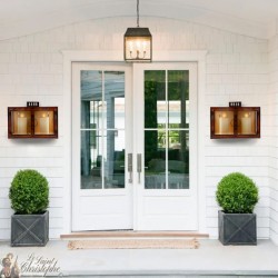 Wall lantern wrought iron rust color