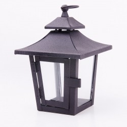 Black wrought iron lantern